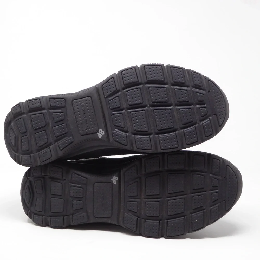 Skechers Womens Easy Going Modern Hour Slip-Ins  Black Faux Fur Lined Boots 11